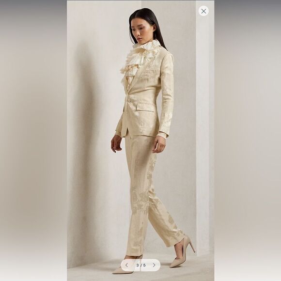 Ralph Lauren Resort ‘24 Collection Parker Floral Jacquard Single-Breasted Jacket - Picture 17 of 17